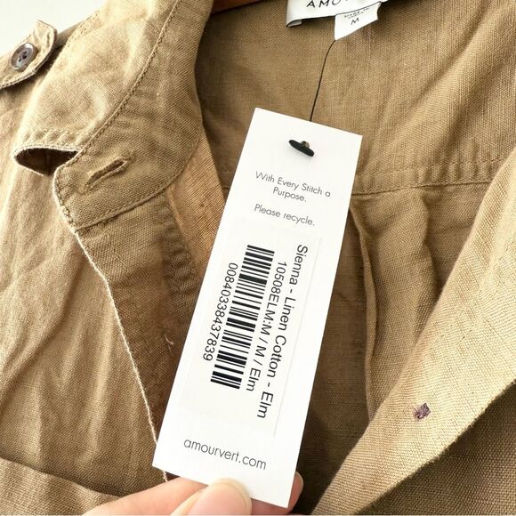 NWT Amour Vert Sienna Cotton Linen Jumpsuit - M - Picture 5 of 6